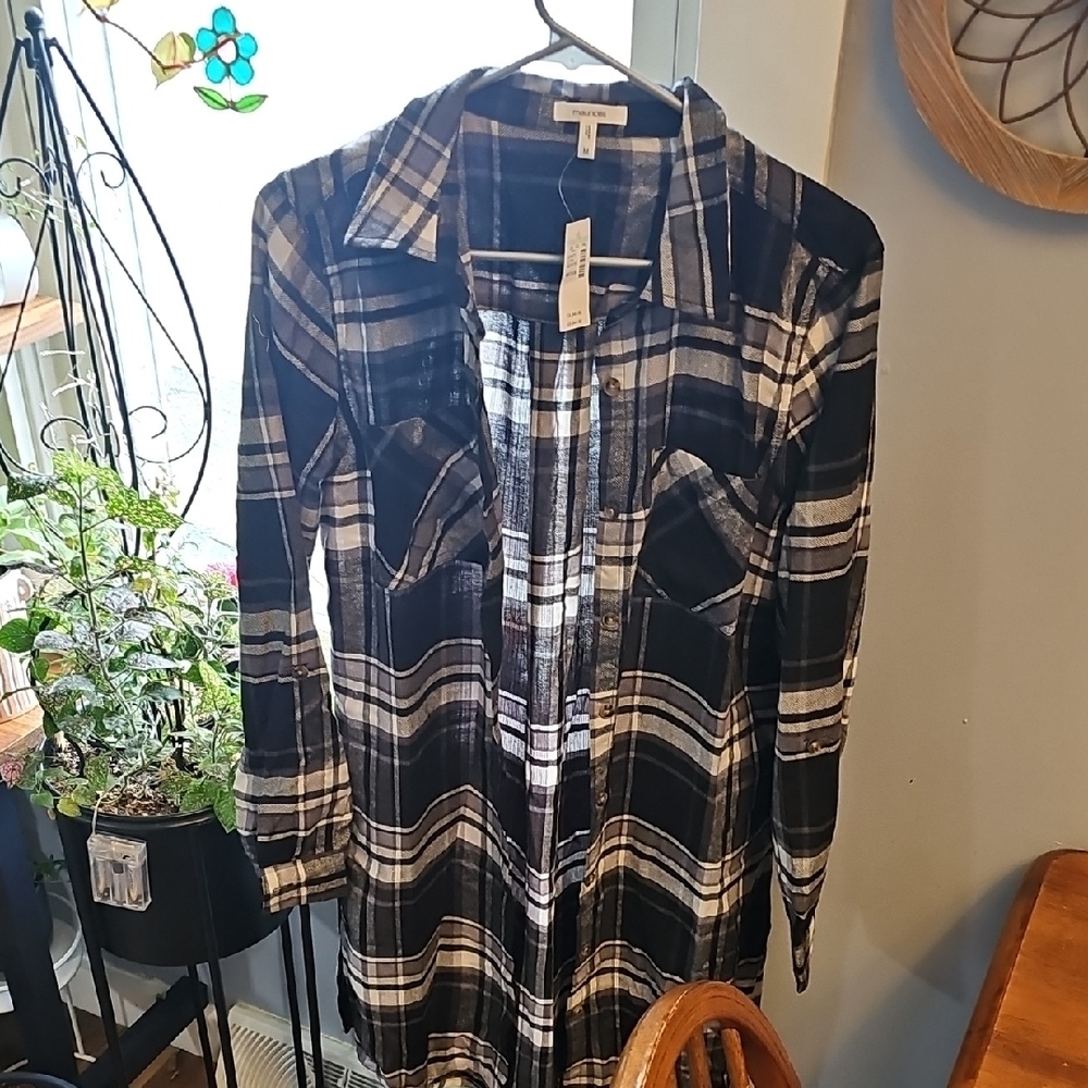Plaid Black and White Women's Jacket